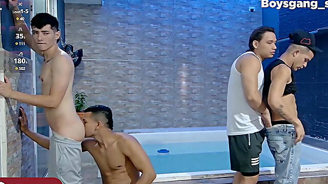 Orgy Overload: Boysgang_Sex’S Hardcore Gay Group Fucks Rough By The Pool – Anal Action