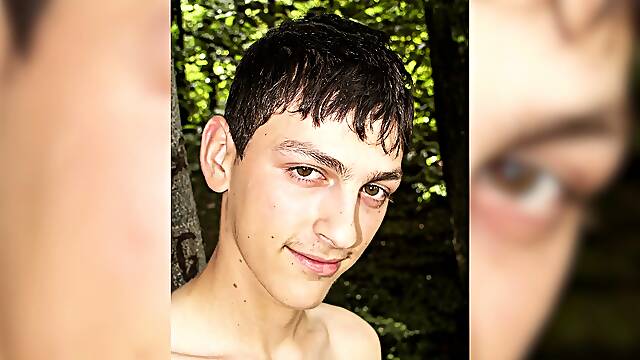 Czech skinny boy shows off his big dick