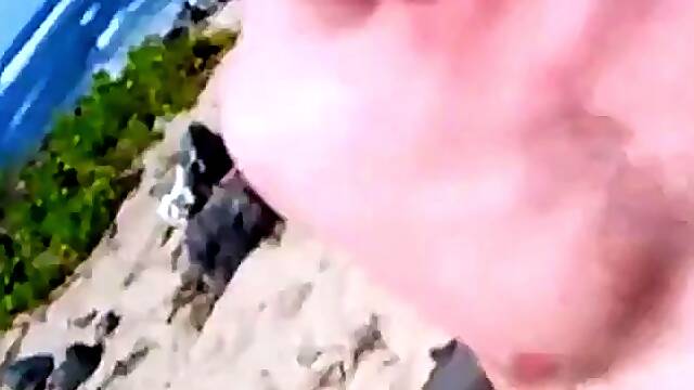 Beach Handjob for a Big Dick