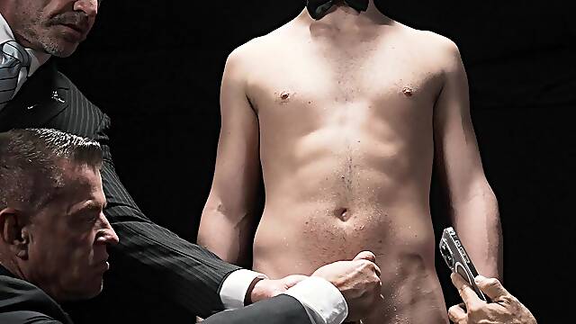 Sub gay fondled and fucked by rich DILFs