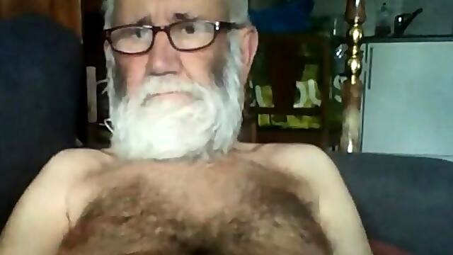 Grandpa Stroking on Webcam