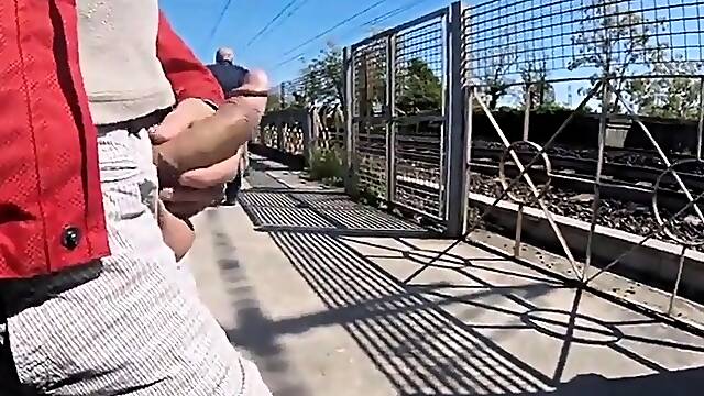 Mature Outdoor Handjob Adventure with Daddy