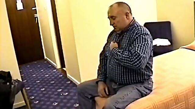 Grandpa stroke in hotel room