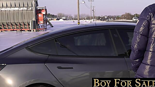 BoyForSale Slave twink gets fucked by beefy suited master