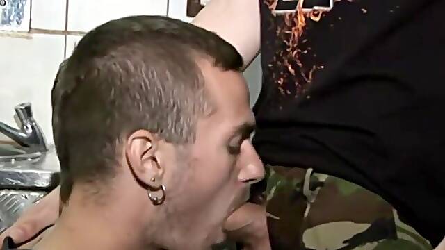 Skinny bottom whore gets banged in the restroom