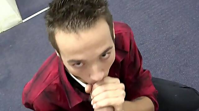 Twink tries missionary the hard way after a nice blowjob POV