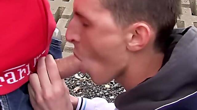 Clothed Czech guy hives random blowjob in the park and swallows the cum