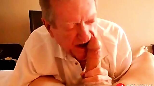 Grandpa Deepthroats Big Cock
