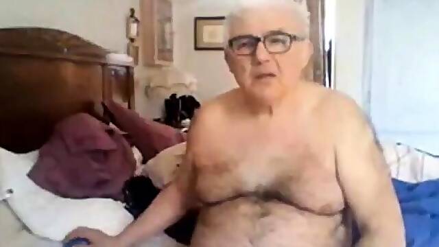 Grandpa Strokes His Meat