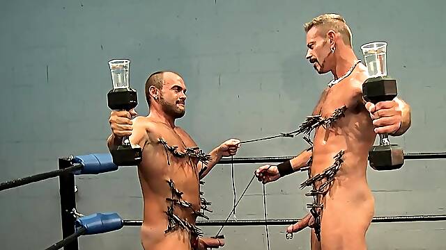 Harsh Muscle Pegging With Two Studs
