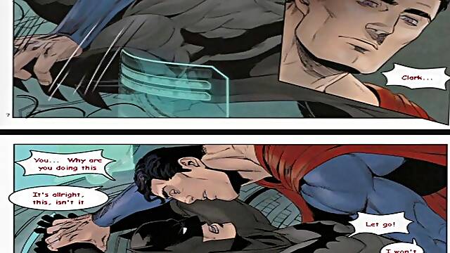 Bat Superman - Gay Cartoon and Animation - Twink Daddys Huge Dick and Ass