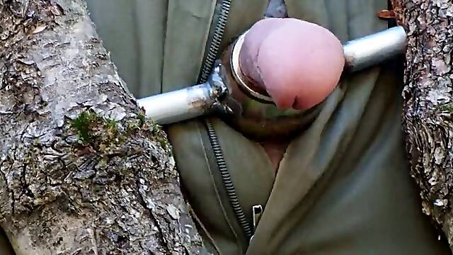 Masturbation in the autumn forest 2