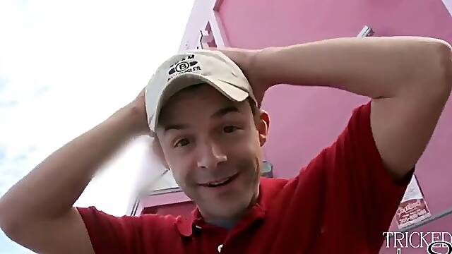 Tricked str8 gets sucked by gay in gloryhole after casting