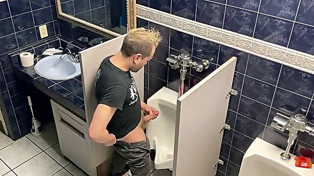 In the mens room at the restaurant