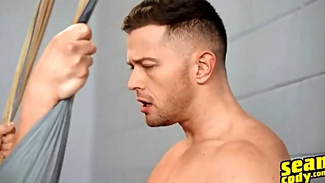 SEAN CODY - Dale fucks Johnny Donovans mouth then bends over the bench and lets him lick his hole