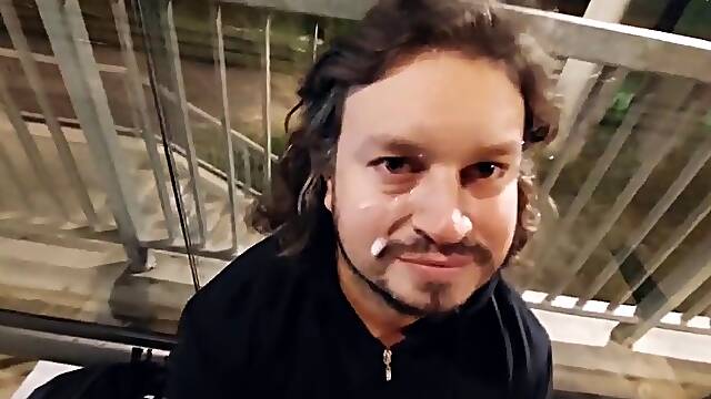 Public humiliation sneaker licking, spitting