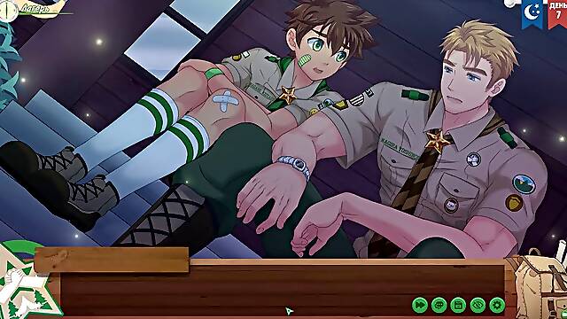 Game: Friends Camp, Episode 7 Talk to the scoutmaster. Russian voice acting
