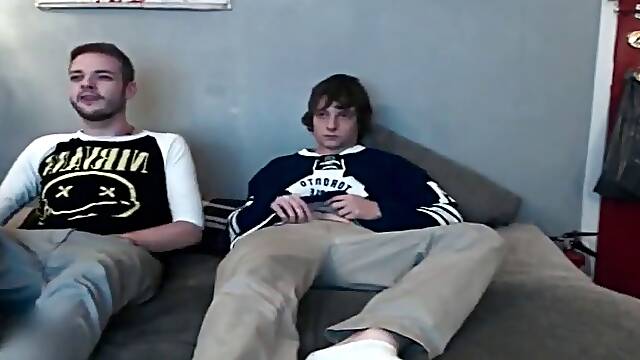 Straight Virgin Boy popping his cherry