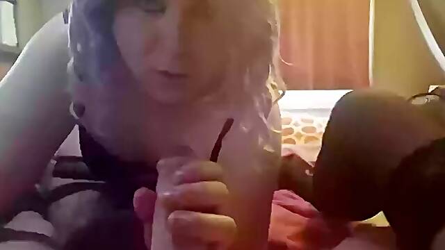 Fat sissy slut used by two guys before going to work
