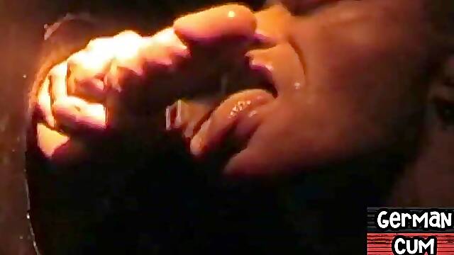 German gloryhole amateur closeup sucks cock till facial