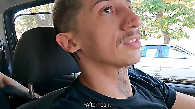 Milo Star gives his tight ass freely to his horny driver Crixxx Nie