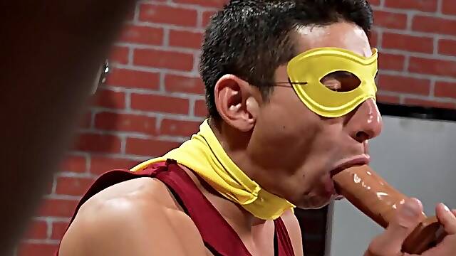 Mesmerized IR cosplay stud fucked in greedy asshole