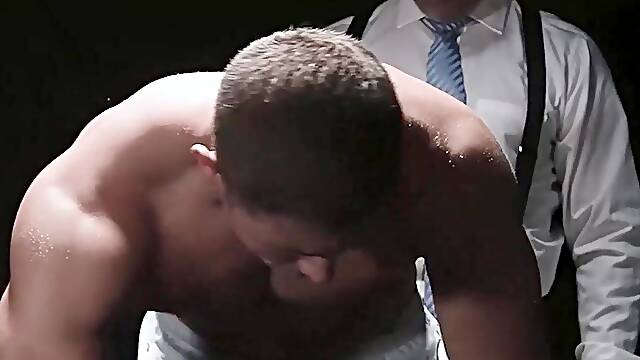 Felix Kamp dildo fucks muscular Clayton Foster