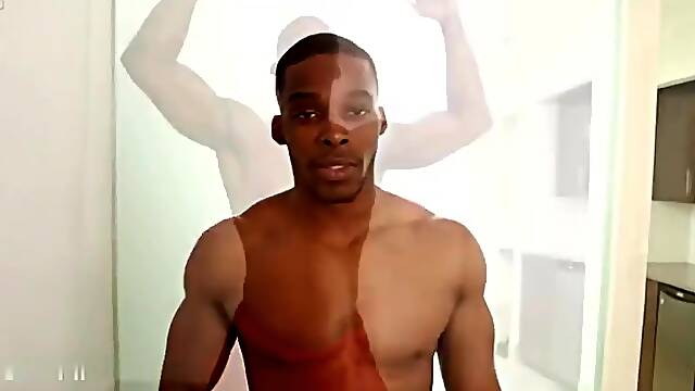 Black big dick gay takes a shower