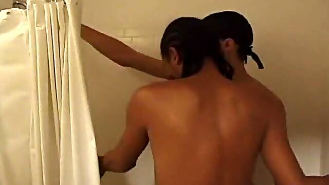 Cute Black Gay Thugs in Shower Sex