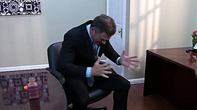 Gay uniform ebony hunk blows his load