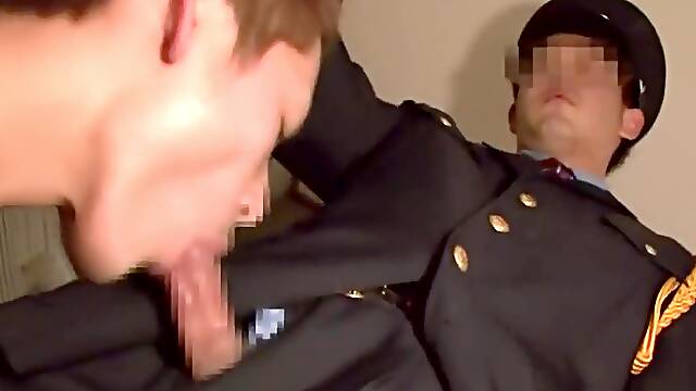 Japanese School teen 18+ and Officer Fuck
