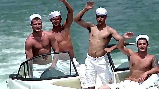 Semen loving sailor studs unloading bukkake