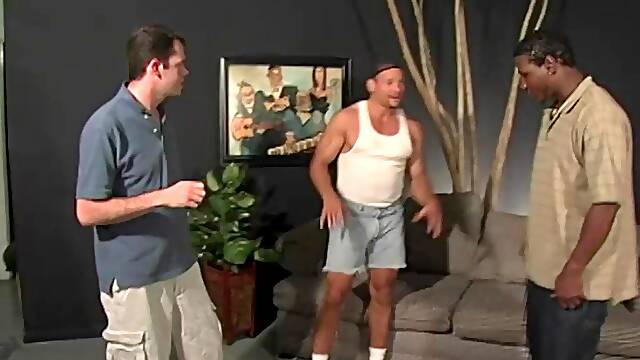 Lusty white guy gets gangbanged by blacks