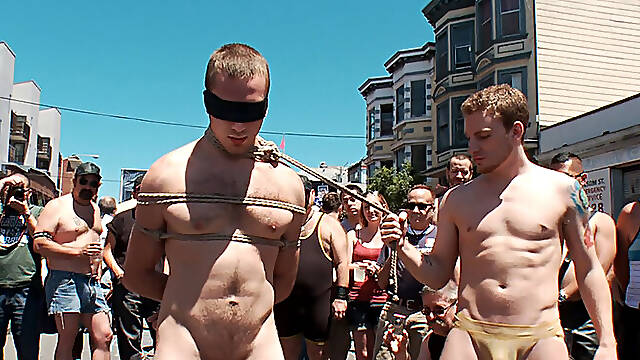 Cody Allen - Naked, Tied up, Zippered, Humiliated in Public
