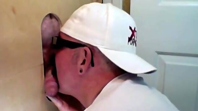 Buddy Gets First Time Gloryhole Blowjob - GloryholeHookups