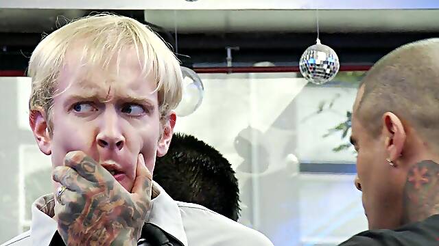 Bound in Public. Two thugs drag a businessman into a porn shop and strip him of his manhood