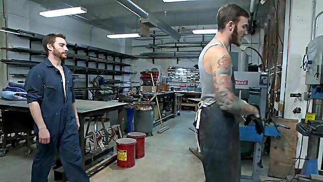 Mechanic edged by his own tools