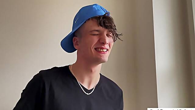 Cute street boy pounded bare