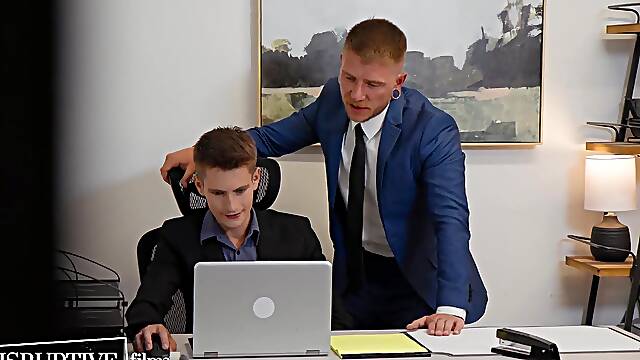 Junior Associate Secretly Bangs Boss In Office After Hours - The Office Gay Parody 2