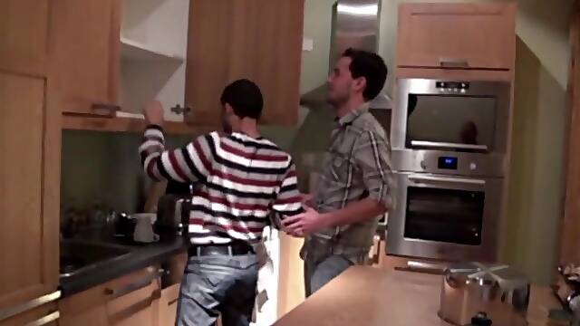 Latino twink fucked by straight in the kitchen - CrunchBoy