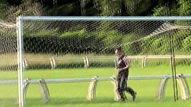 Fabien fucking a bad boy in football stadium - BadBoysFuckers