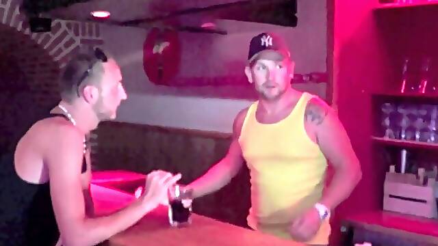 Tow badboys fucking hard in pubic bar - BadBoysFuckers