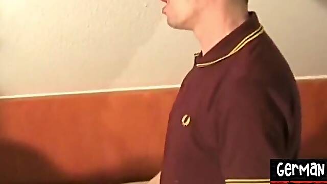 German amateur stud barebacked in threesome by gaydaddies
