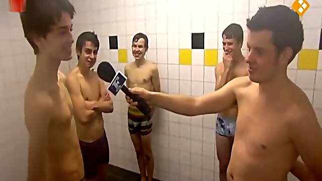Sports Reporter Showers With Dutch Soccer Players