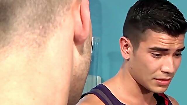 Latino enjoys threesome fuck with doctor and hunk nurse