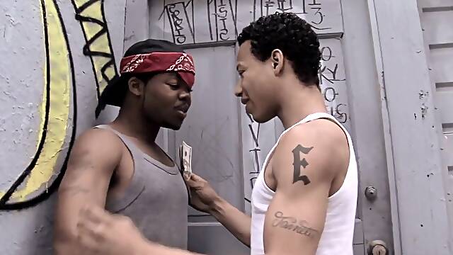 Black thug gives head and gets fucked hard from the back - FapHouse