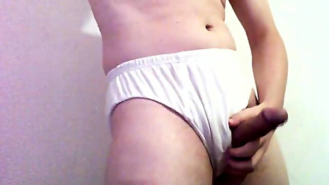Kinky Dance And Show Off In White Bikini Briefs
