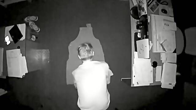 Night vision office bareback sextape