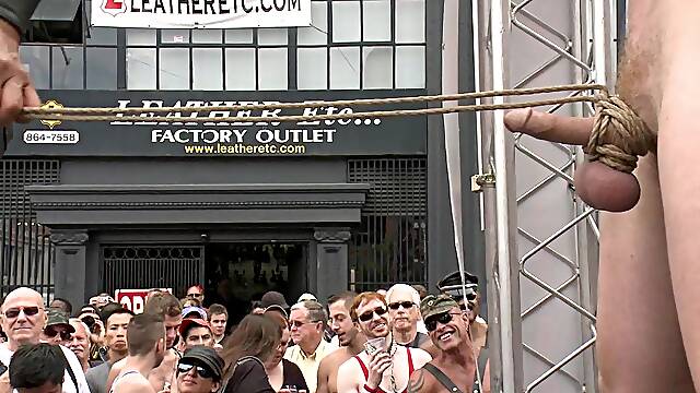 Bound in Public. Naked and humiliated in front of thousands of people