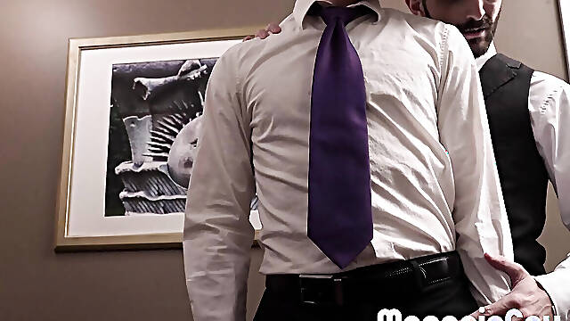 Apprentice Tate stuffed full with monster cock in his mouth